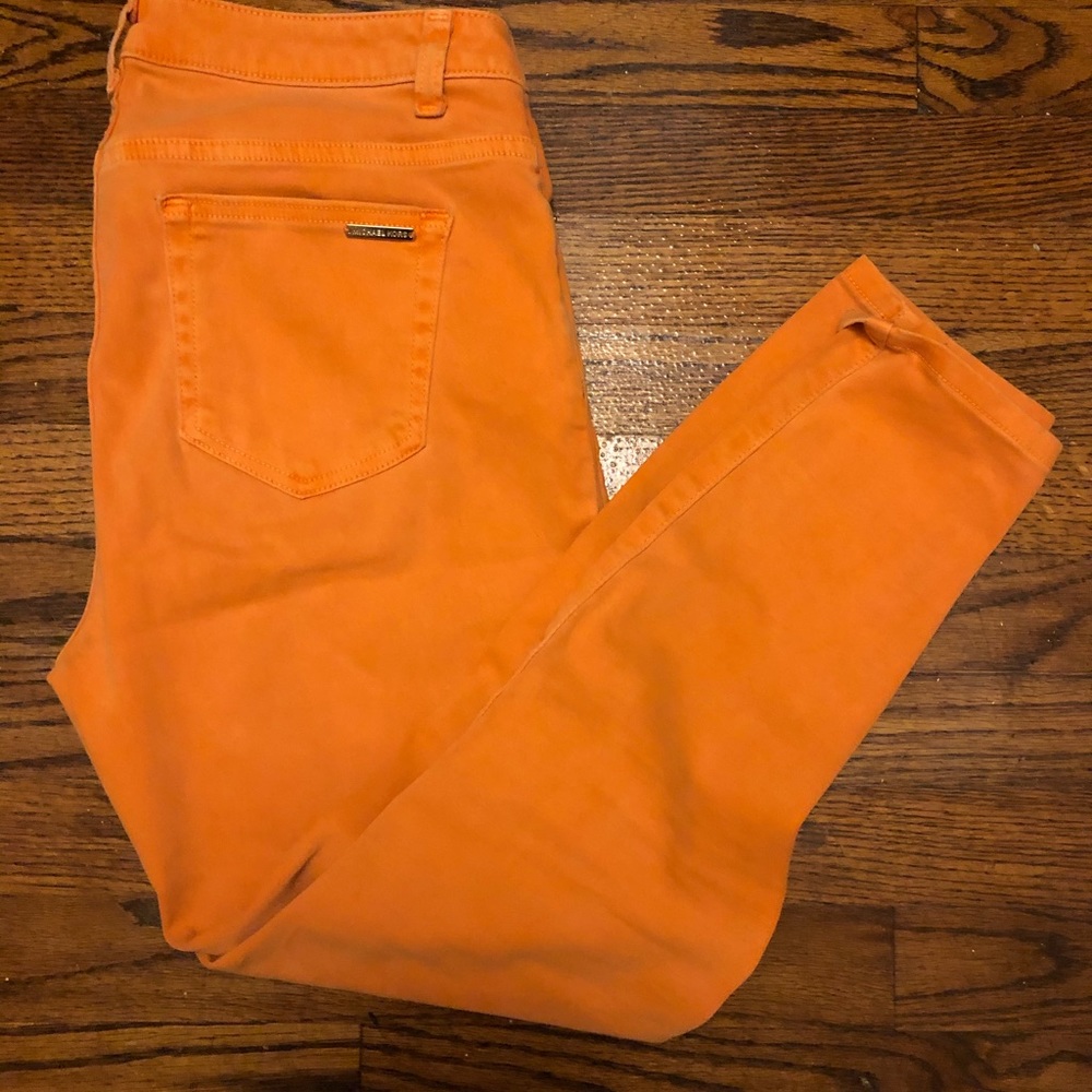 Michael kors orange skinny jeans Size 8